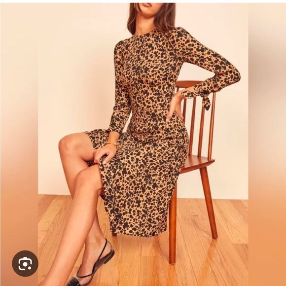 Reformation Dress Port Dress Es Size 14 - Picture 5 of 6